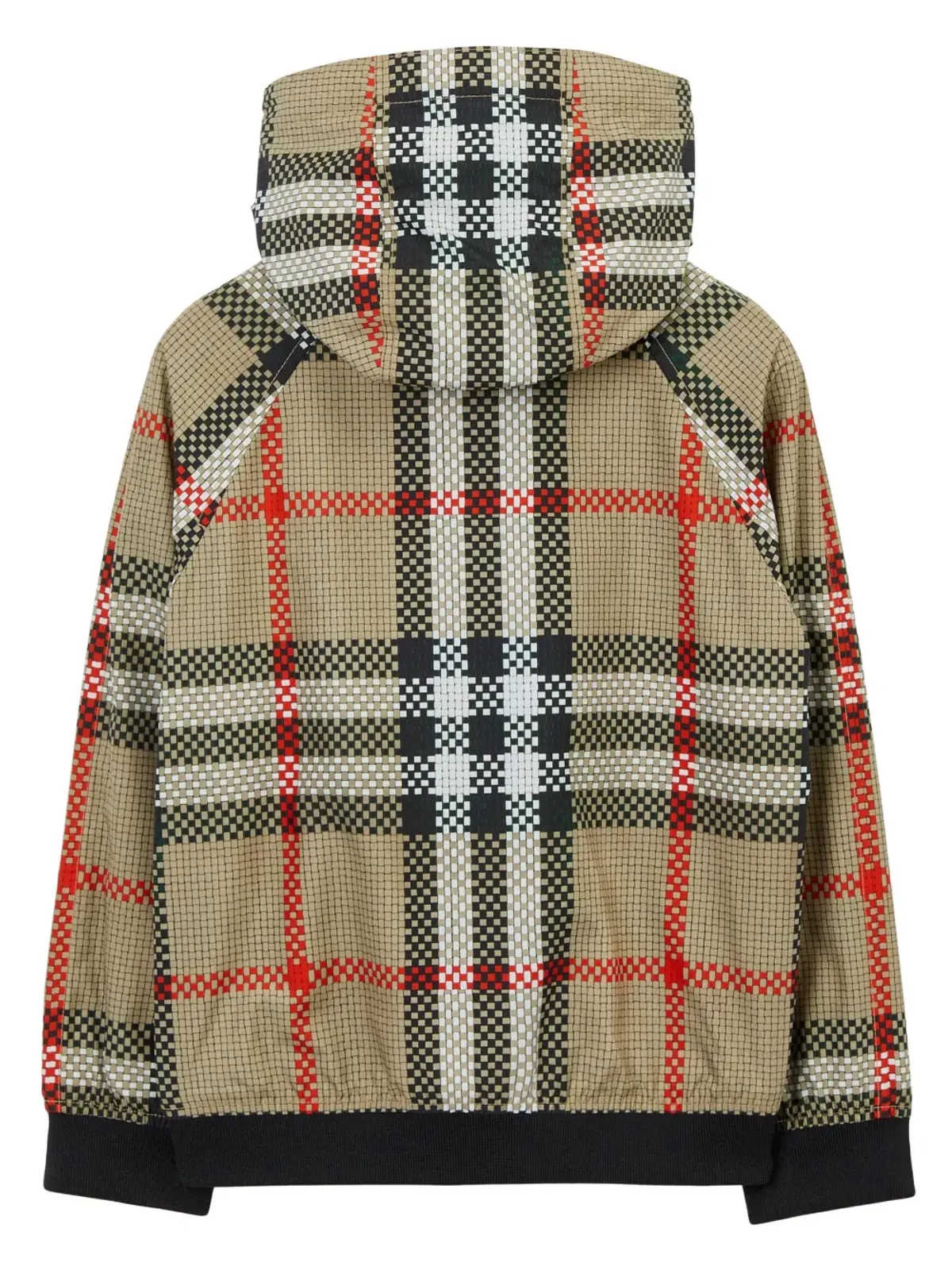 Burberry Kids チェック柄ジップアップフード付きジャケット - 画像2