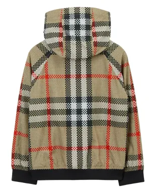 Burberry Kids チェック柄ジップアップフード付きジャケット - サムネイル2