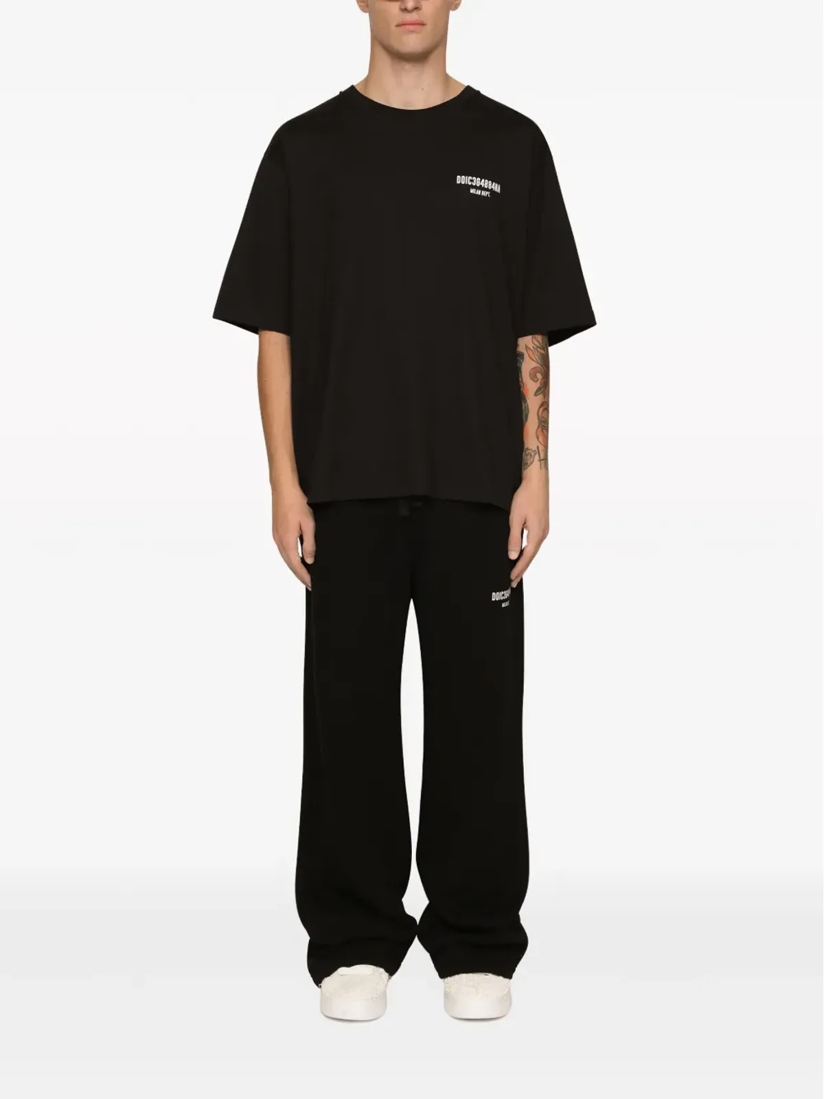 Dolce & Gabbana ロゴプリント コットンTシャツ ブラック - 画像2