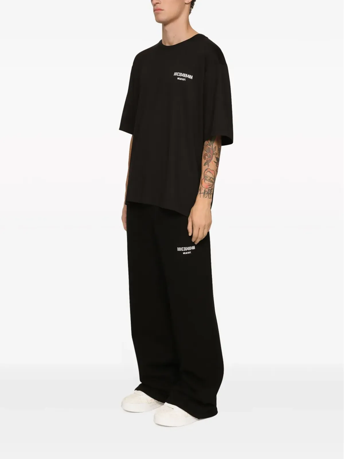 Dolce & Gabbana ロゴプリント コットンTシャツ ブラック - 画像3