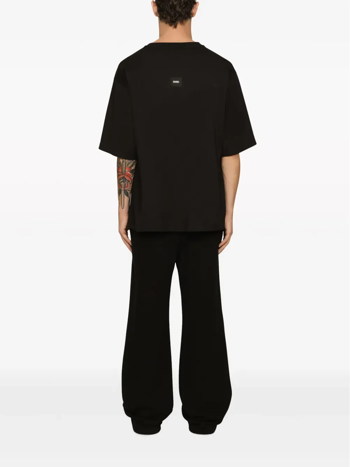 Dolce & Gabbana ロゴプリント コットンTシャツ ブラック - 画像4