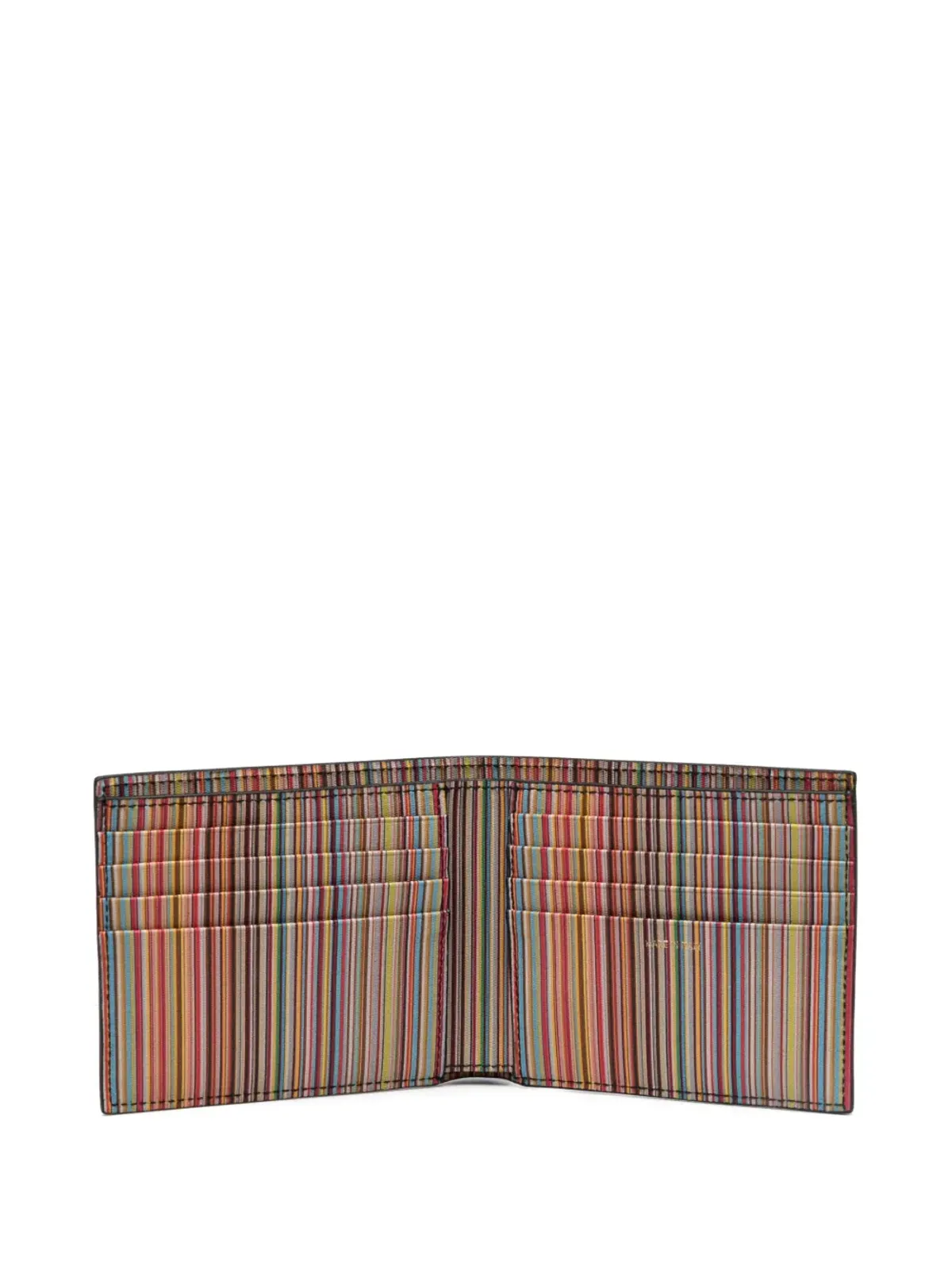 Paul Smith ロゴプリント レザー折りたたみ財布 - Black - 画像3