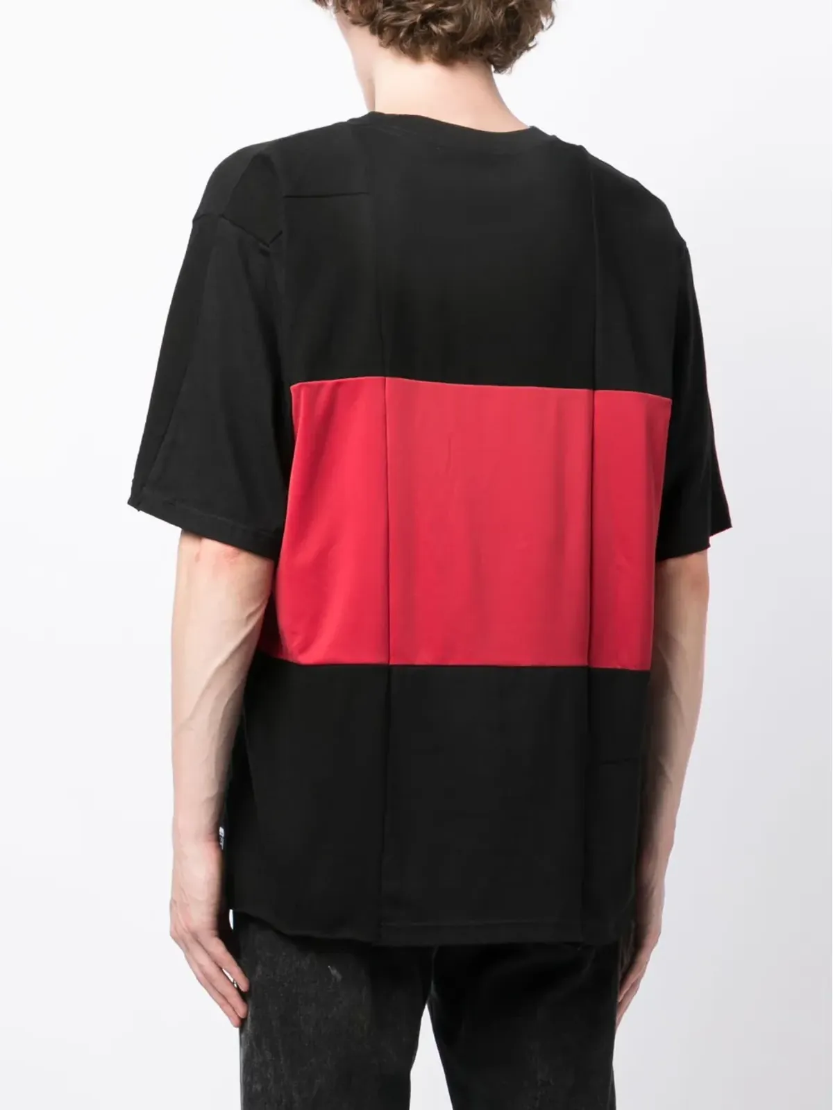 Children Of The Discordance パッチワークコットン Tシャツ ブラック - 画像4