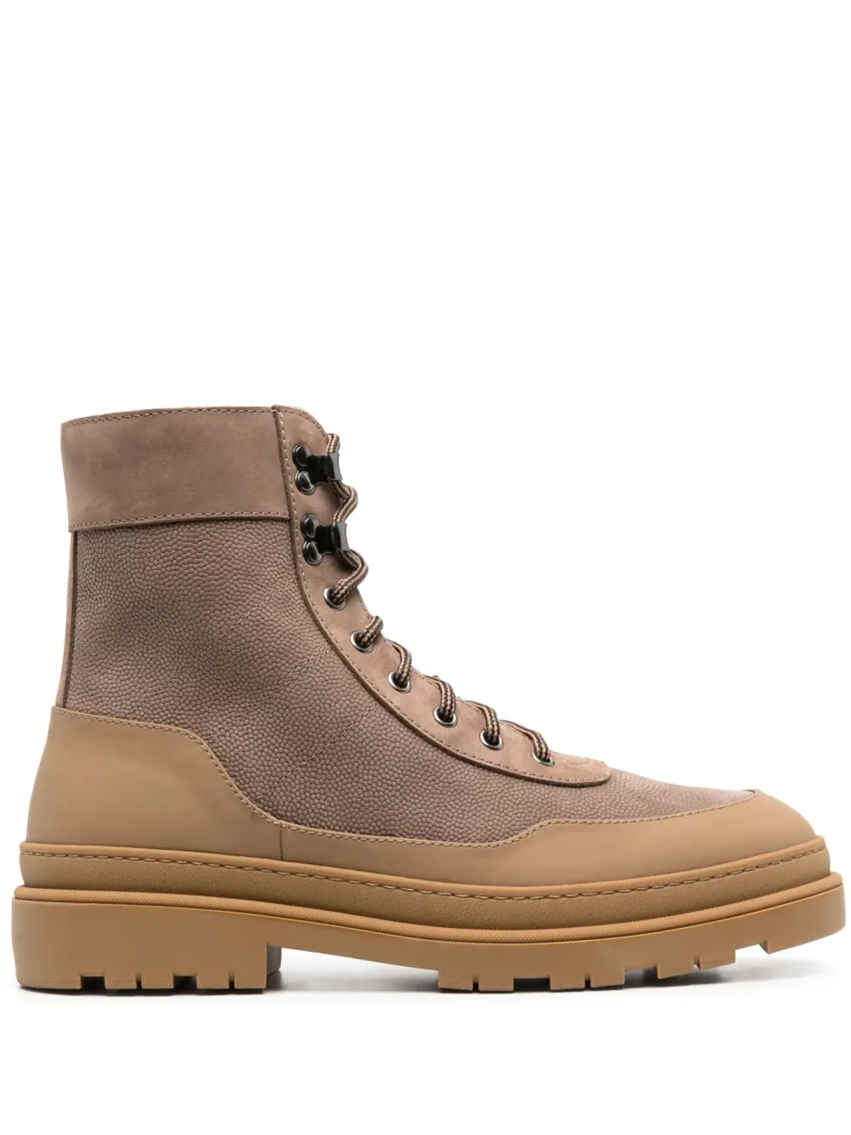 Brunello Cucinelli カーフレザー レースアップ ブーツ - ブラウン - 画像1