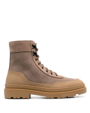 Brunello Cucinelli カーフレザー レースアップ ブーツ - ブラウン - サムネイル1