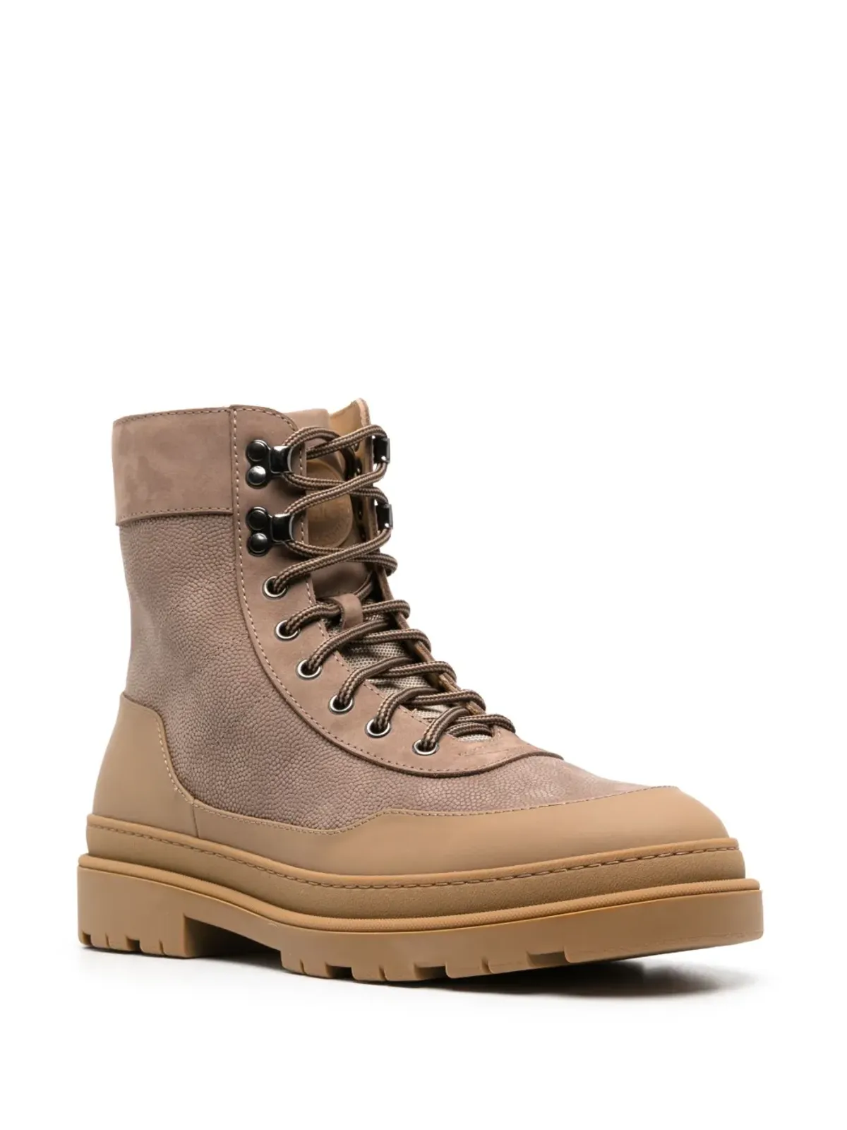 Brunello Cucinelli カーフレザー レースアップ ブーツ - ブラウン - 画像2