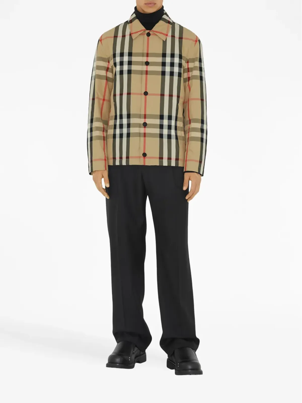 Burberry チェック柄シャツジャケット - 画像2