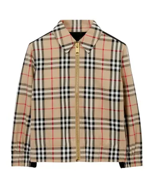 Burberry Kids チェック柄ジップアップジャケット - サムネイル1