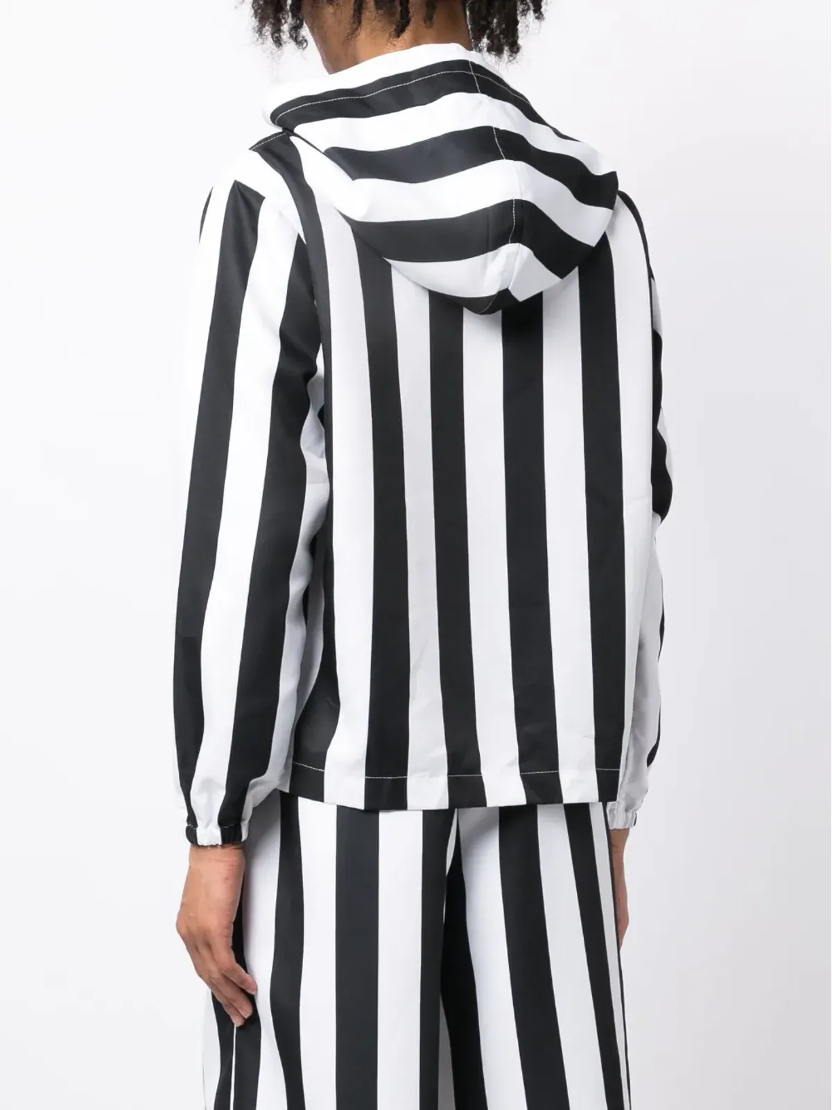 Black Comme Des Garçons ストライプ長袖フーディ - ホワイト - 画像5