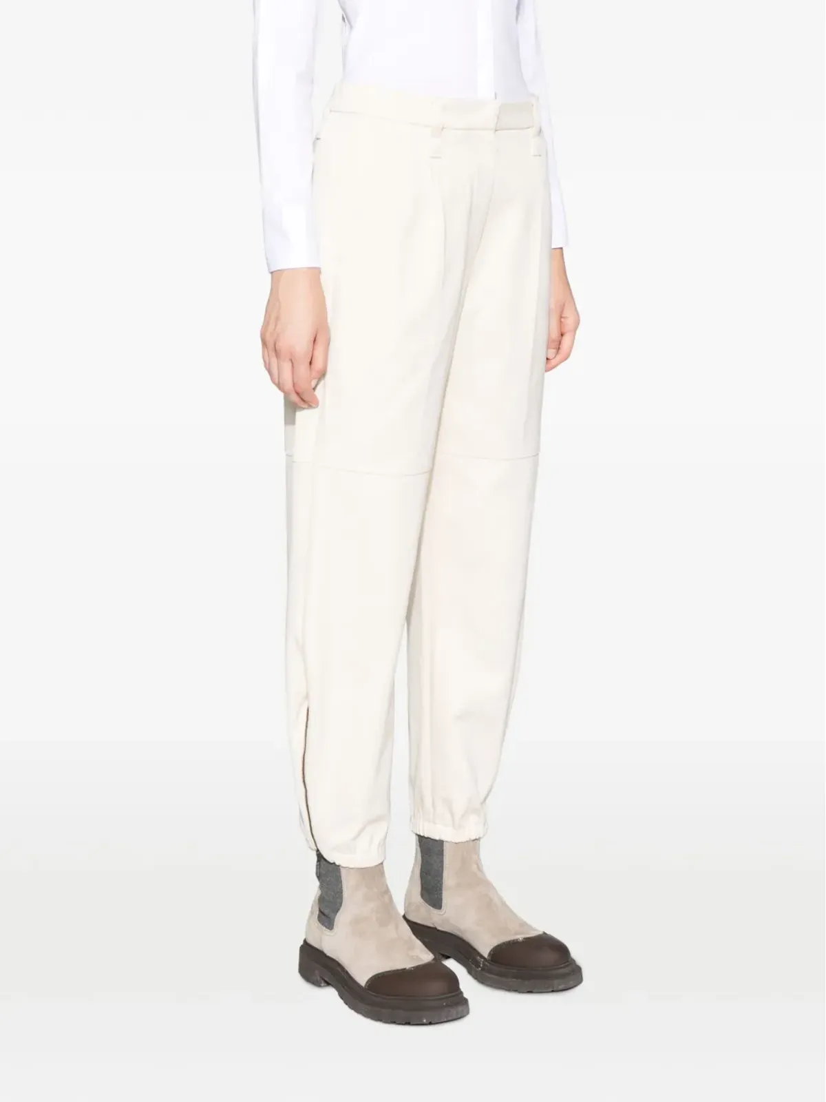 Brunello Cucinelli バルーンレッグ コットンパンツ - 画像3