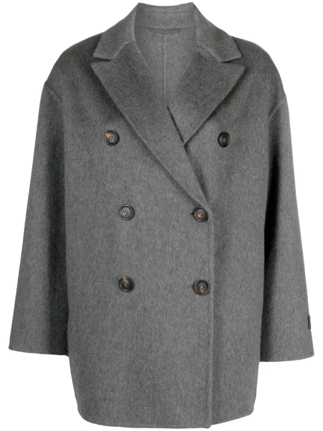 Brunello Cucinelli Brunello Cucinelli カシミヤ ダブルブレストコートの商品画像
