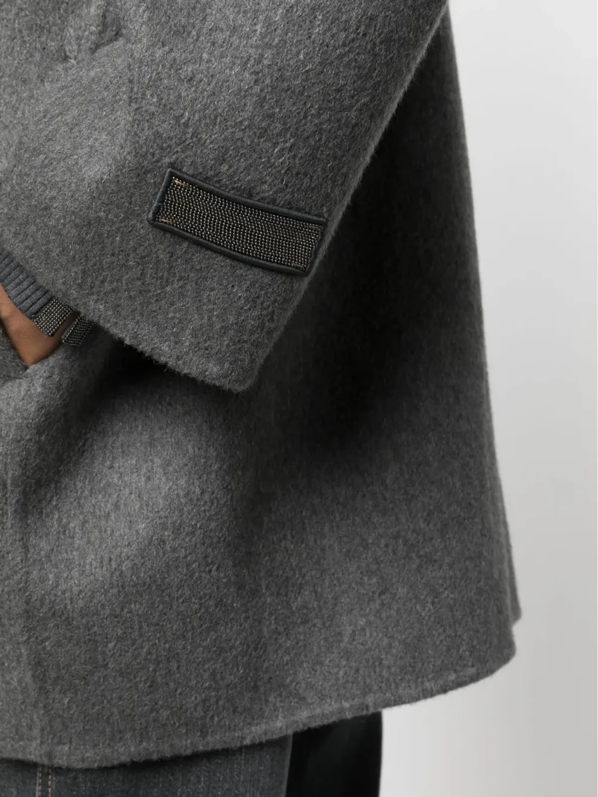 Brunello Cucinelli カシミヤ ダブルブレストコート - 画像5