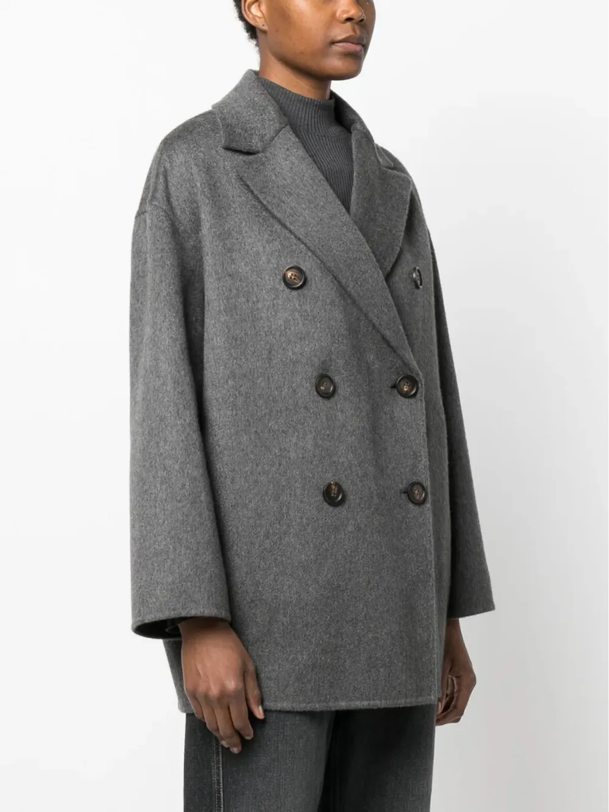 Brunello Cucinelli カシミヤ ダブルブレストコート - 画像3