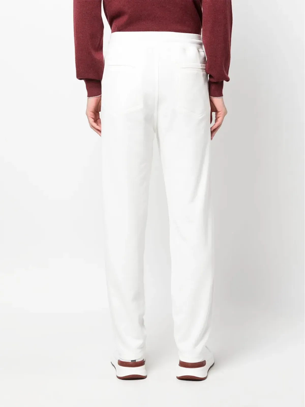 Brunello Cucinelli テーパードコットン ドローストリング トラウザーズ - 画像4