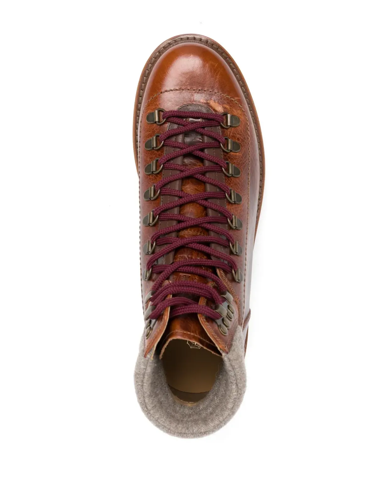 Brunello Cucinelli パッド入りアンクル丈レースアップブーツ - 画像4