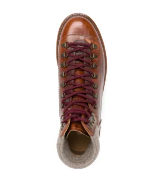 Brunello Cucinelli パッド入りアンクル丈レースアップブーツ - サムネイル4