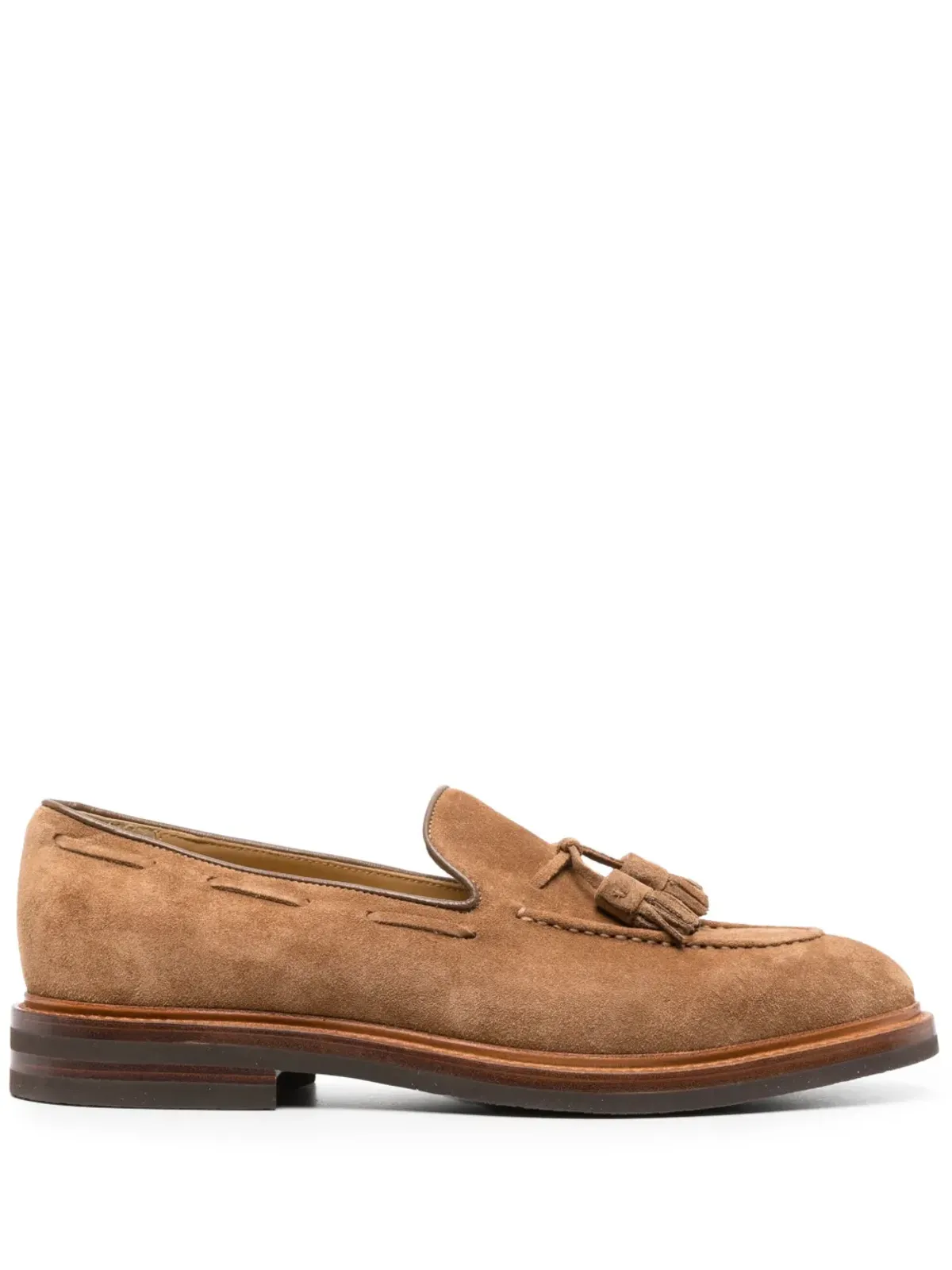 Brunello Cucinelli タッセルディテール スエード ローファー - 画像1