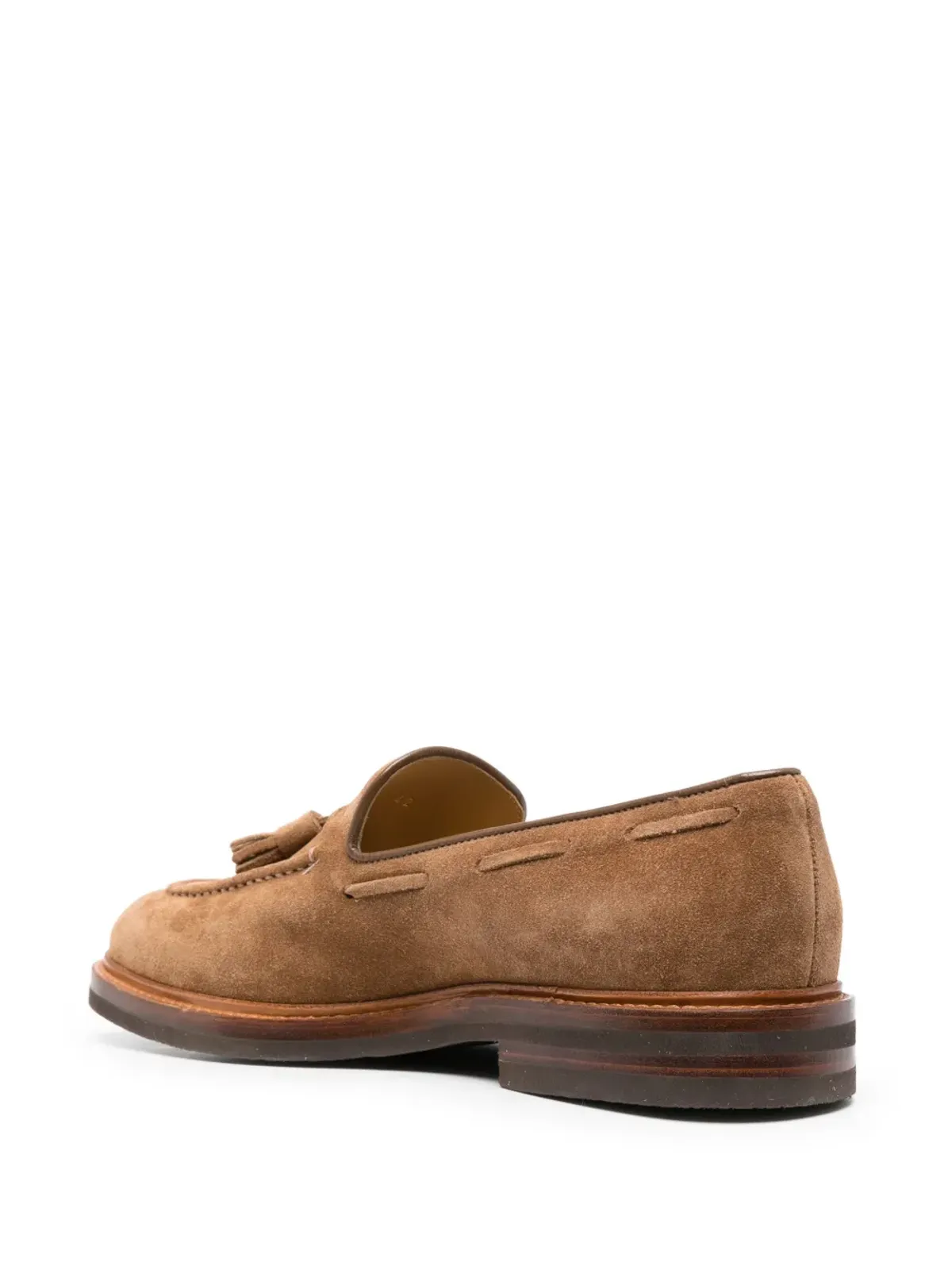 Brunello Cucinelli タッセルディテール スエード ローファー - 画像3