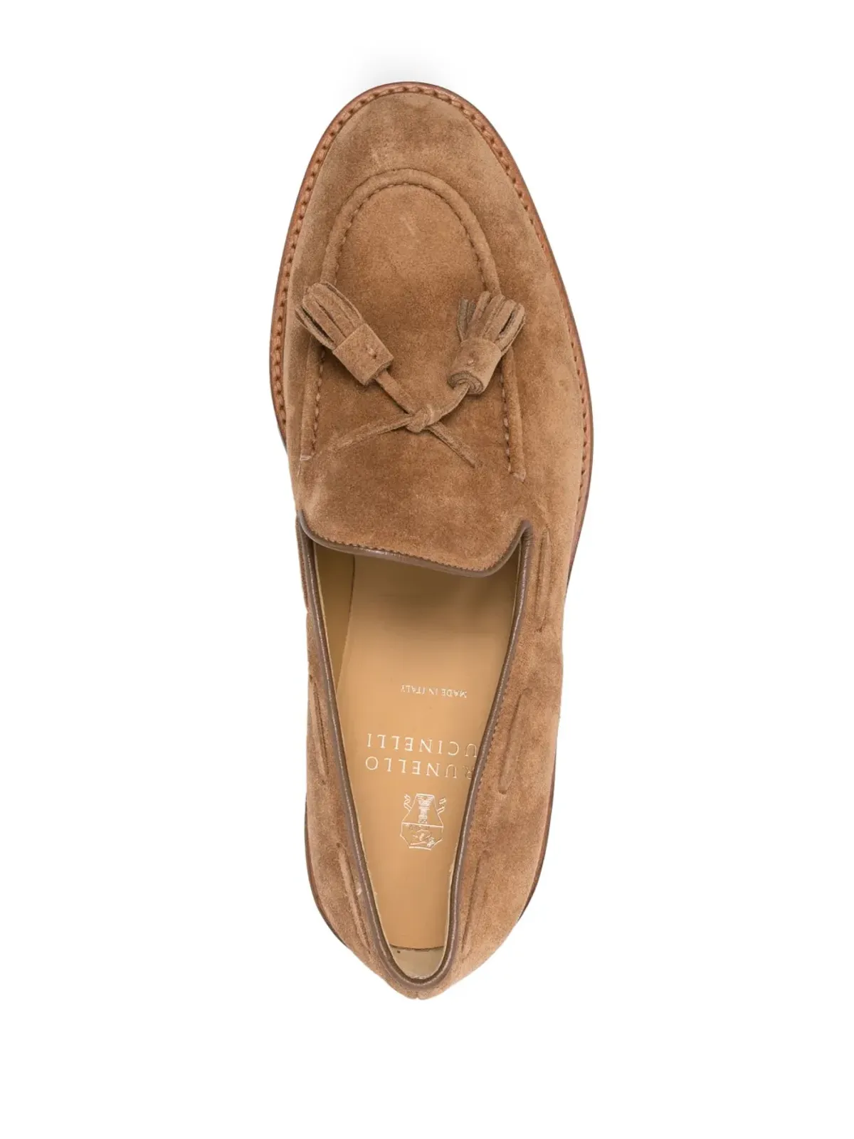 Brunello Cucinelli タッセルディテール スエード ローファー - 画像4