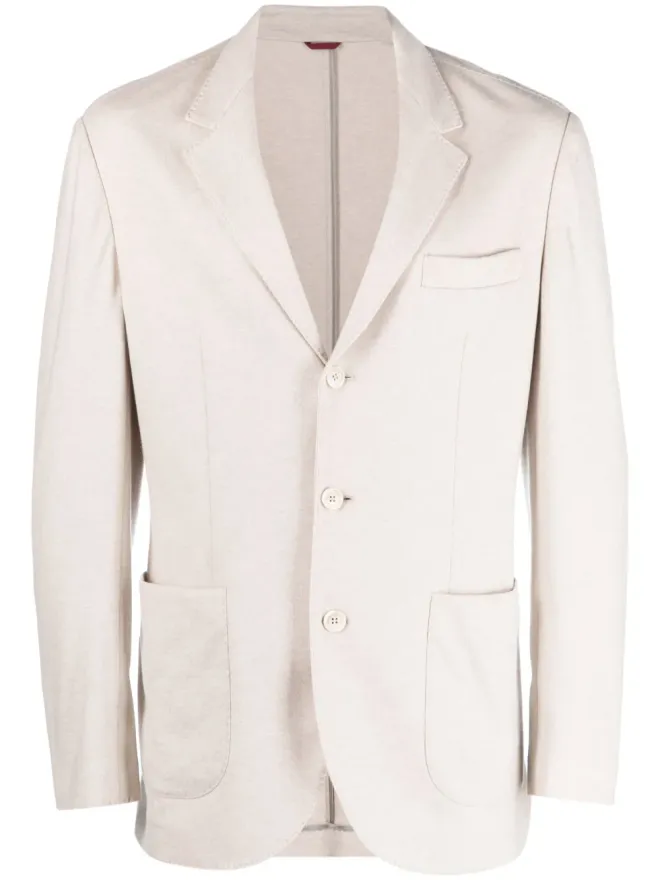 Brunello Cucinelli Brunello Cucinelli シングルブレスト カシミアジャージー ブレザーの商品画像