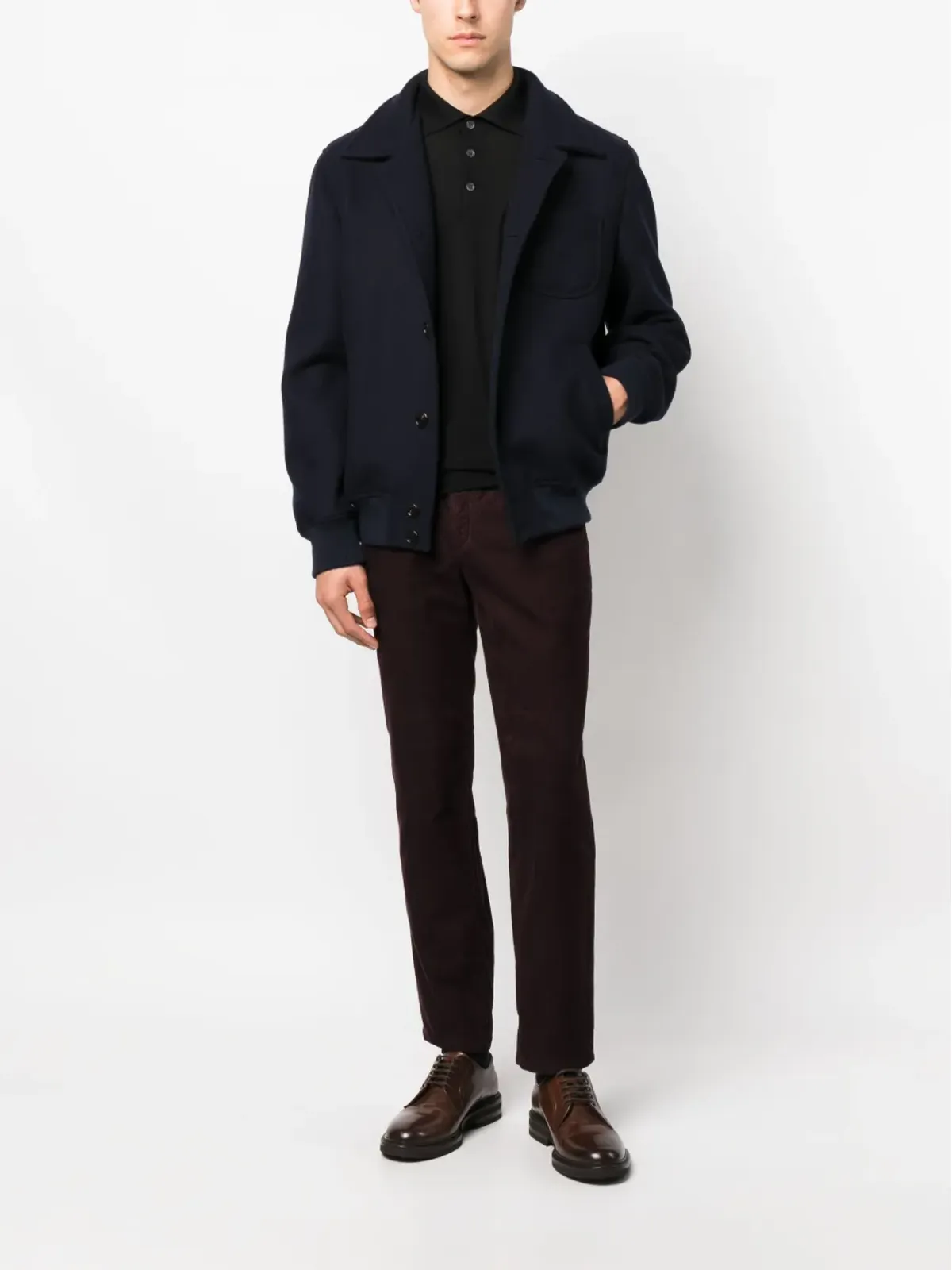 Brunello Cucinelli ロゴ刺繍 コーデュロイパンツ - 画像2