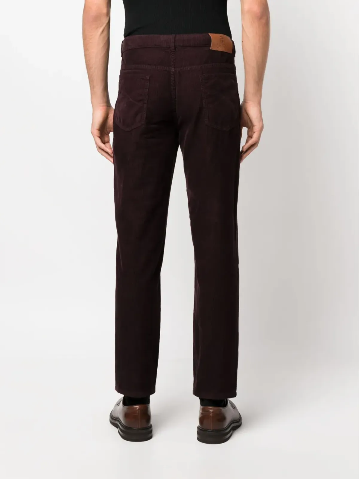 Brunello Cucinelli ロゴ刺繍 コーデュロイパンツ - 画像4