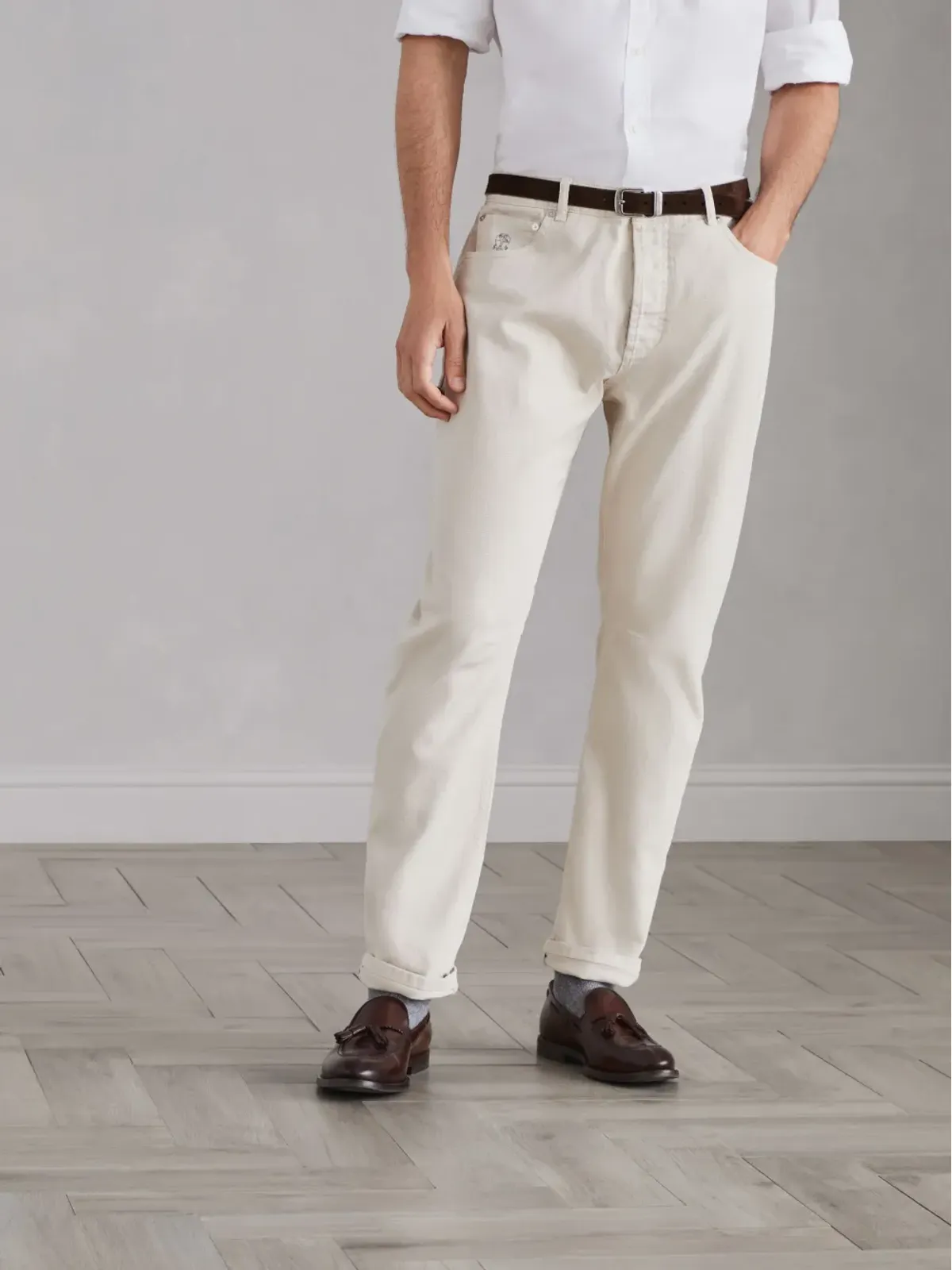 Brunello Cucinelli ミッドライズ・ストレートジーンズ - 画像3