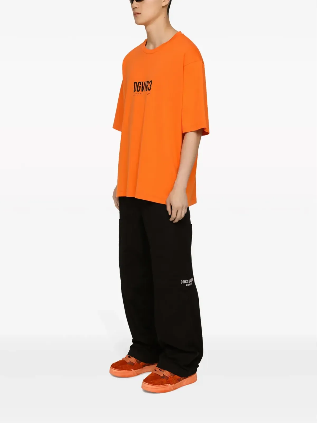 Dolce & Gabbana DGVIB3 スローガンプリント コットンTシャツ - 画像4