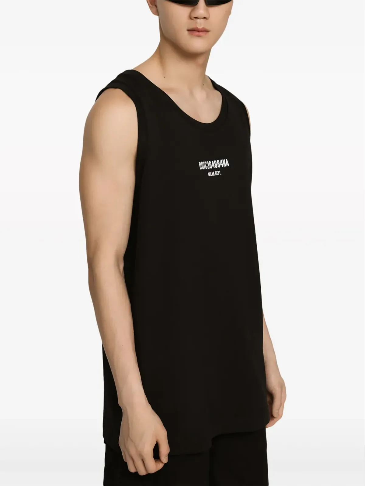 Dolce & Gabbana ロゴプリント ノースリーブ コットン Tシャツ - 画像5