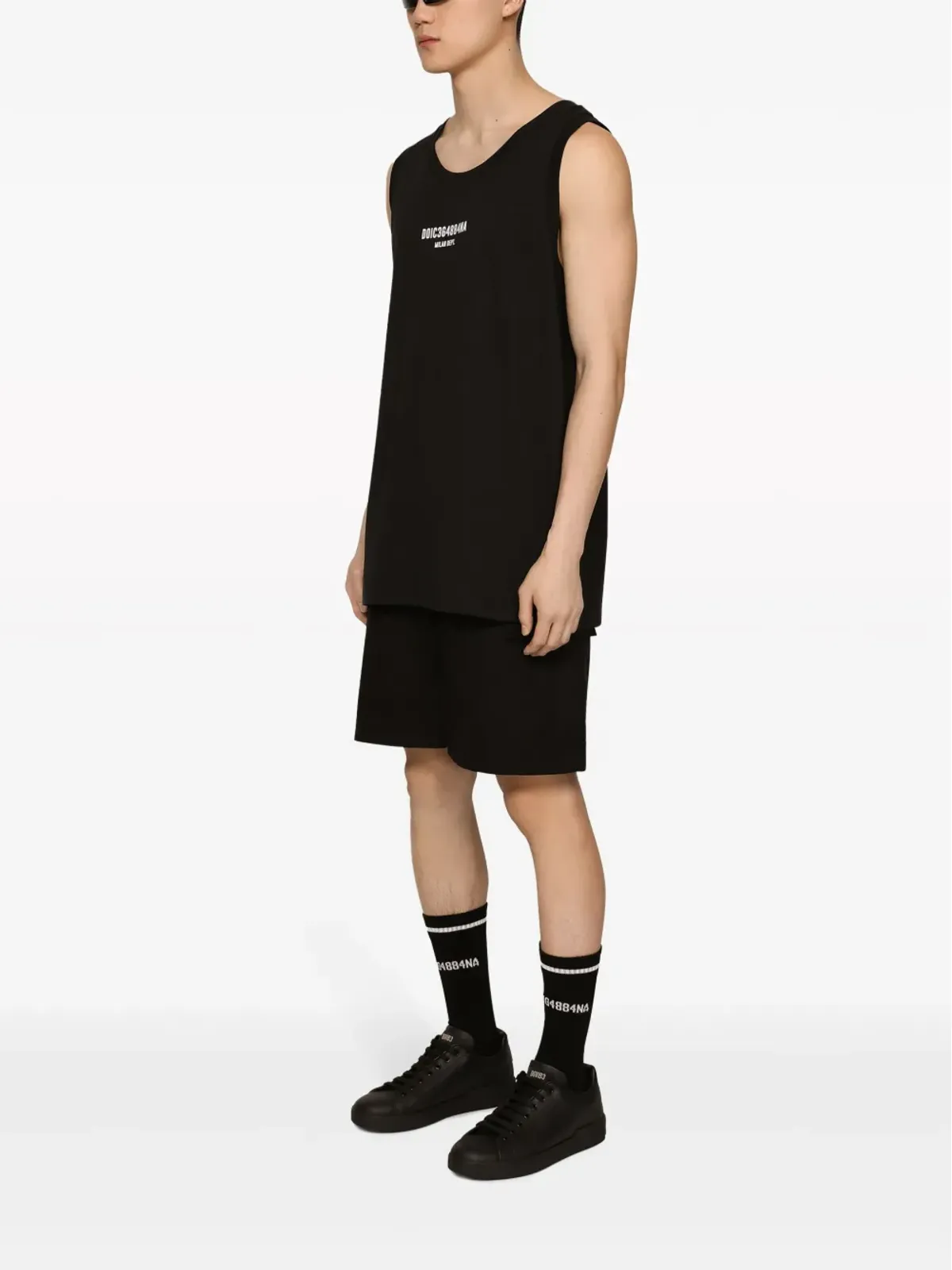 Dolce & Gabbana ロゴプリント ノースリーブ コットン Tシャツ - 画像3