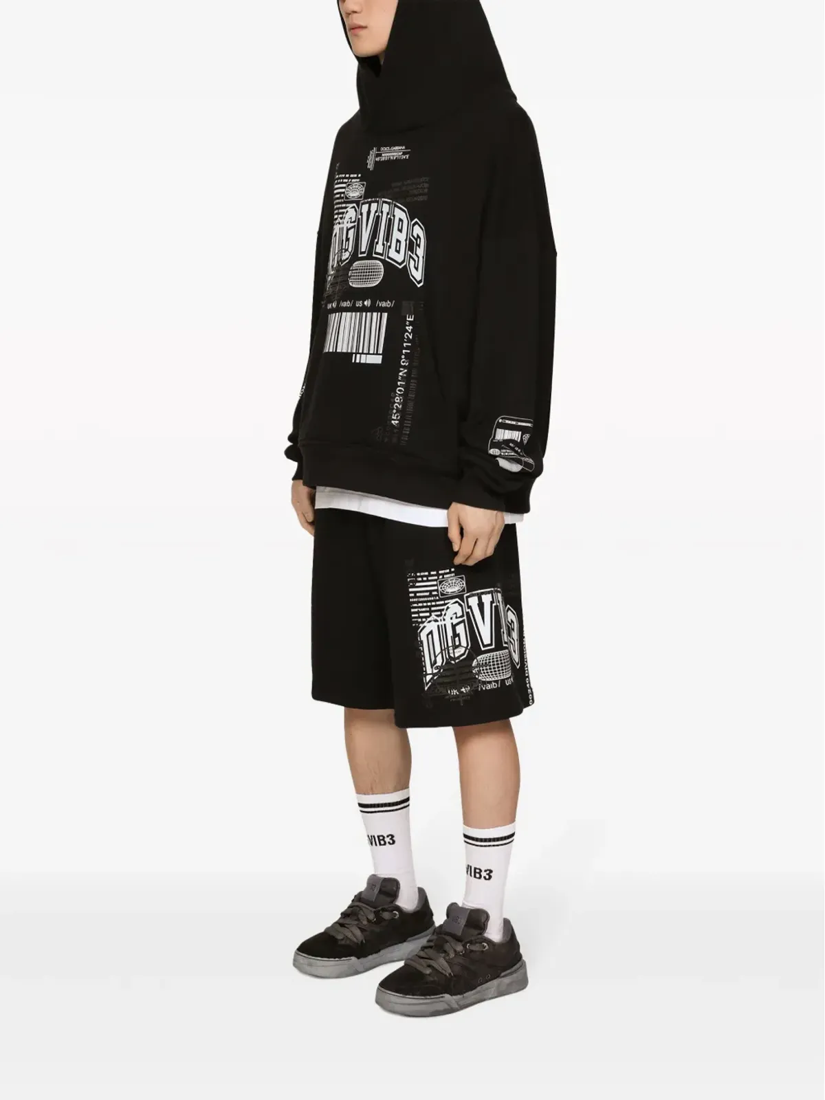 Dolce & Gabbana DGVIB3 プリントコットンフーディー - 画像4
