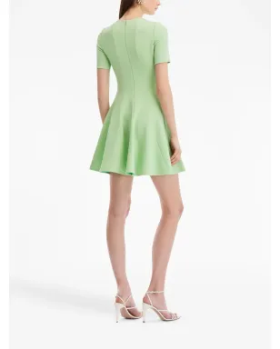 Oscar de la Renta プリーツ入り半袖ミニドレス - サムネイル3