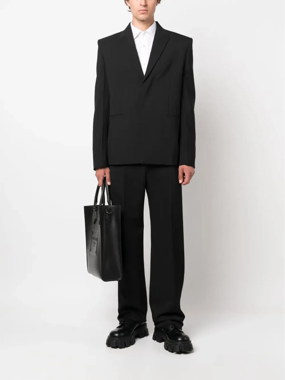Alexander McQueen ストレートレッグ ウールパンツ - ブラック - 画像2