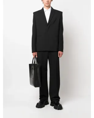 Alexander McQueen ストレートレッグ ウールパンツ - ブラック - サムネイル2