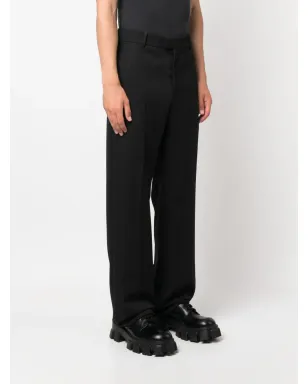 Alexander McQueen ストレートレッグ ウールパンツ - ブラック - サムネイル3