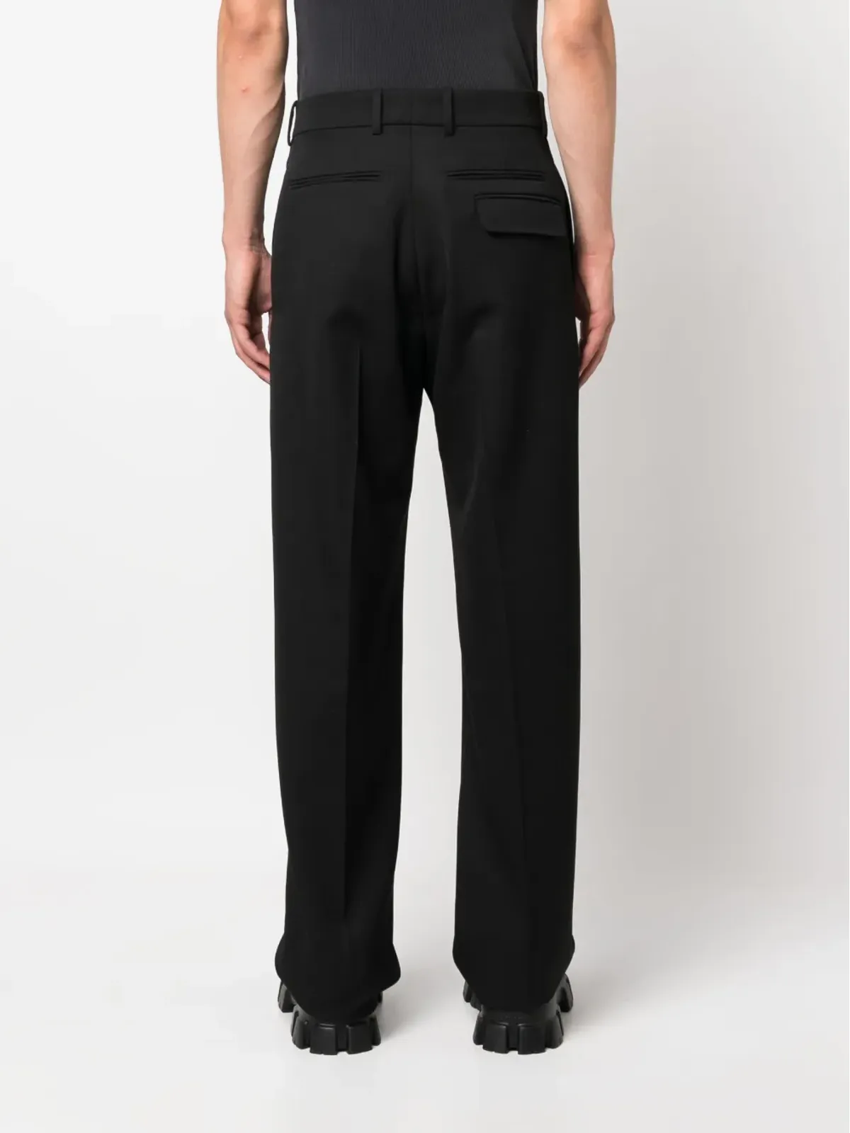 Alexander McQueen ストレートレッグ ウールパンツ - ブラック - 画像4