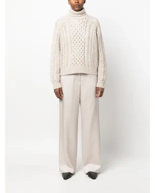 Brunello Cucinelli ハイネック クロシェ編みニットセーター - サムネイル2
