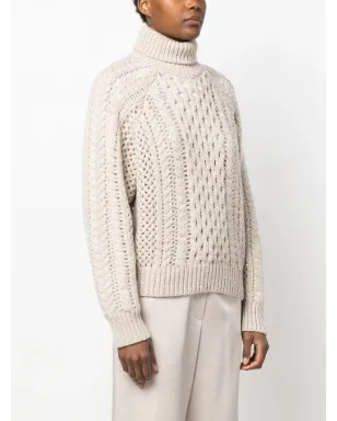 Brunello Cucinelli ハイネック クロシェ編みニットセーター - サムネイル3