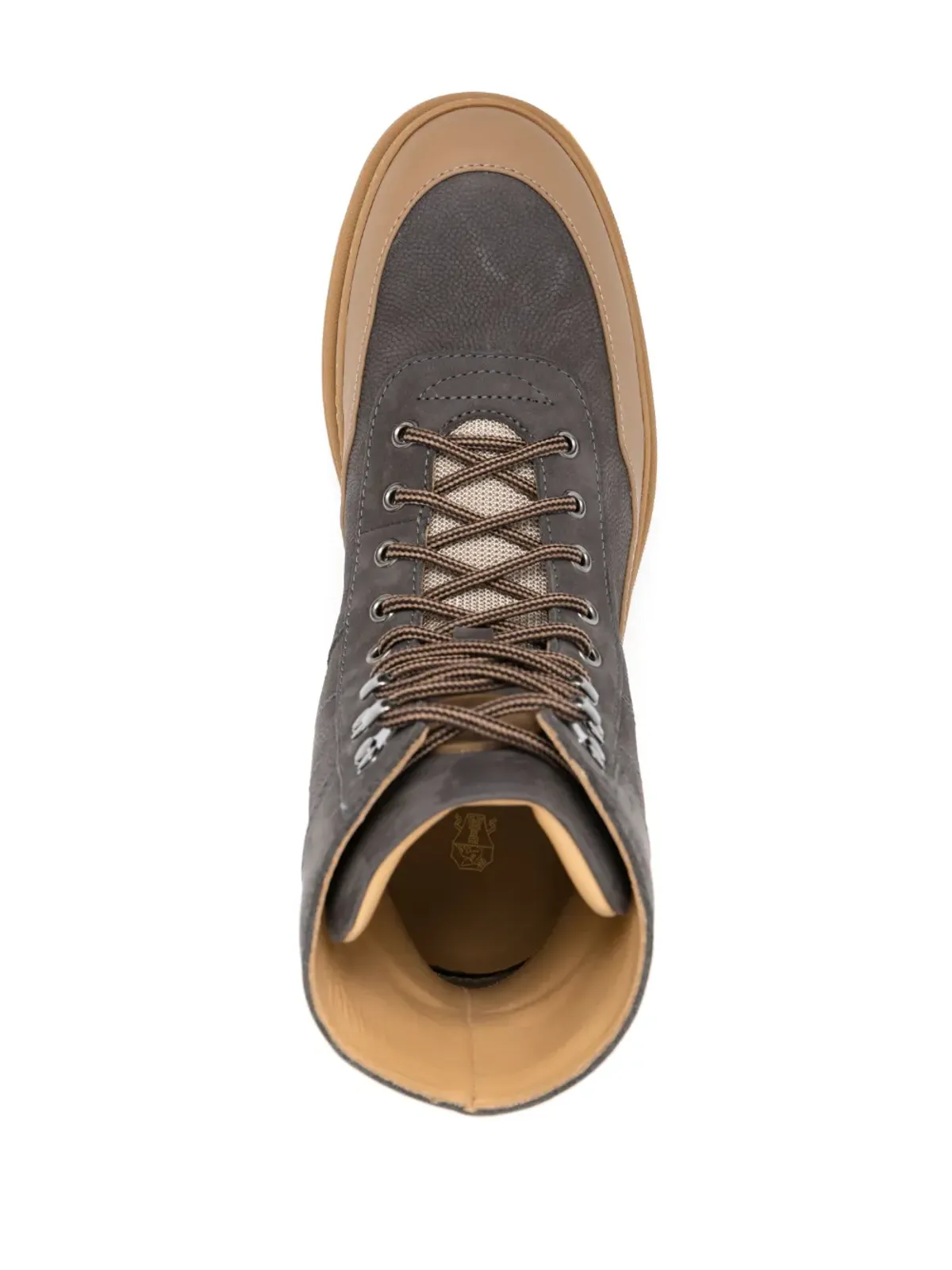Brunello Cucinelli レースアップレザー ブーツ - グレー - 画像4