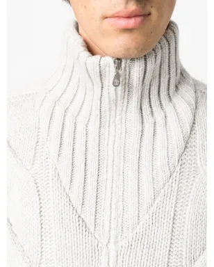 Brunello Cucinelli ケーブルニットパデッドジャケット - サムネイル5