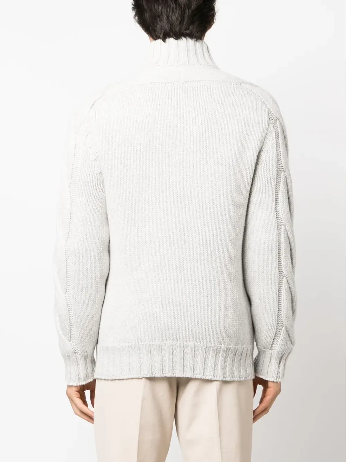 Brunello Cucinelli ケーブルニットパデッドジャケット - 画像4