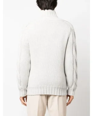 Brunello Cucinelli ケーブルニットパデッドジャケット - サムネイル4