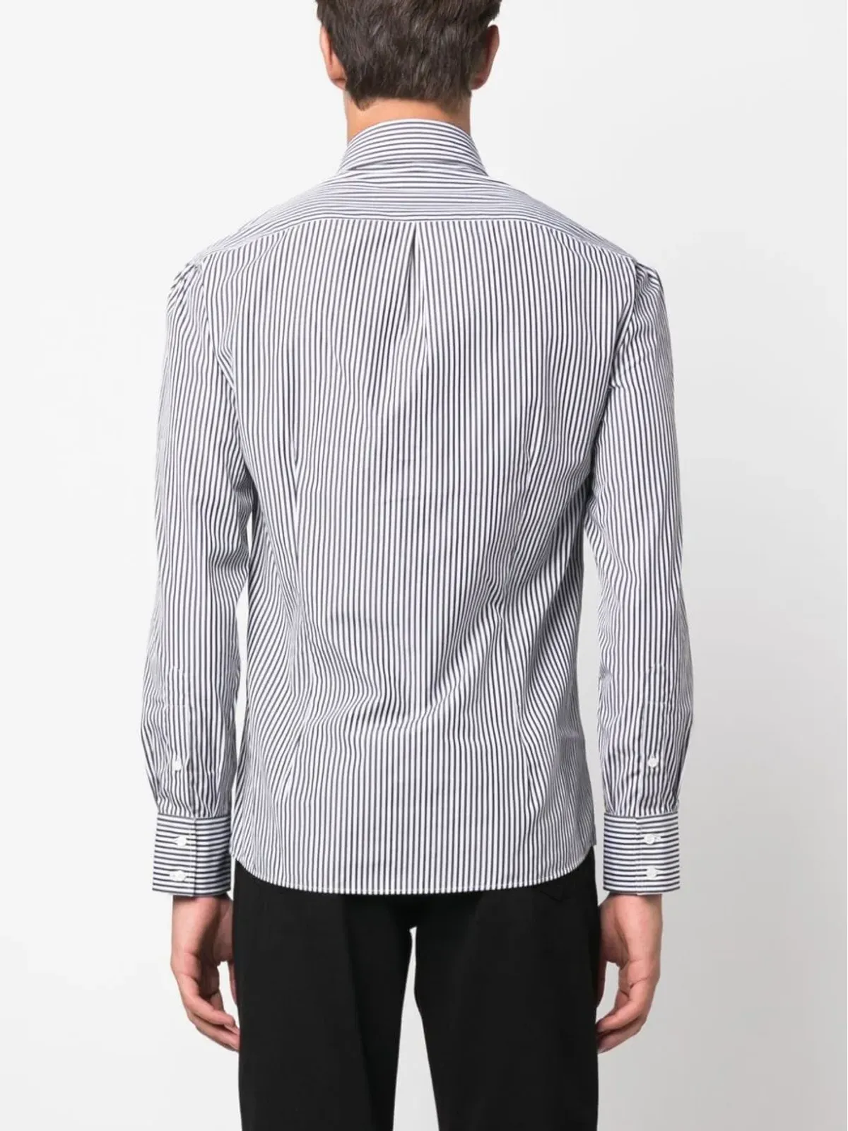 Brunello Cucinelli ストライププリントコットンシャツ - 画像4