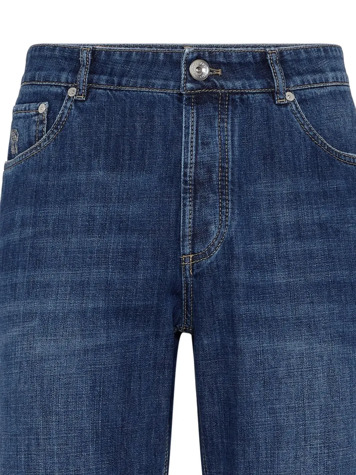 Brunello Cucinelli ミッドライズ テーパードジーンズ - ブルー - 画像3
