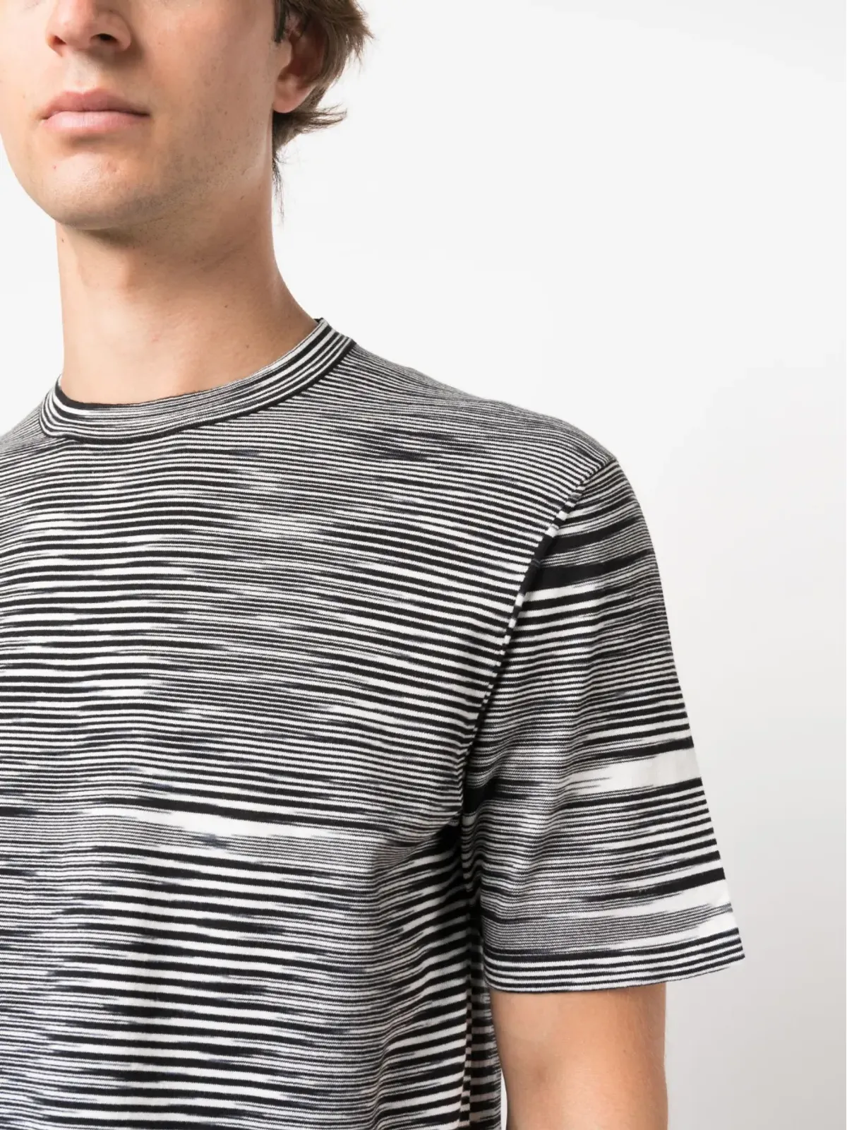 Missoni ミッソーニ ストライプ柄 半袖 Tシャツ ブラック - 画像5