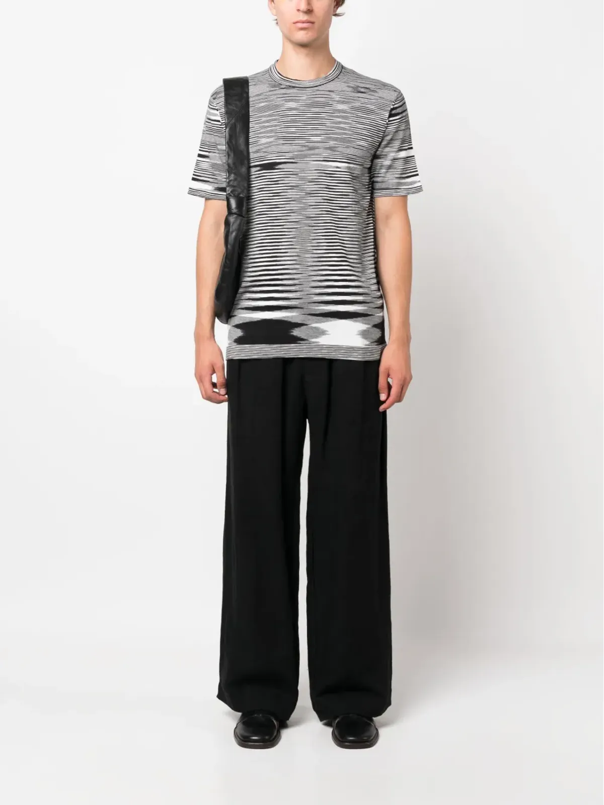 Missoni ミッソーニ ストライプ柄 半袖 Tシャツ ブラック - 画像2