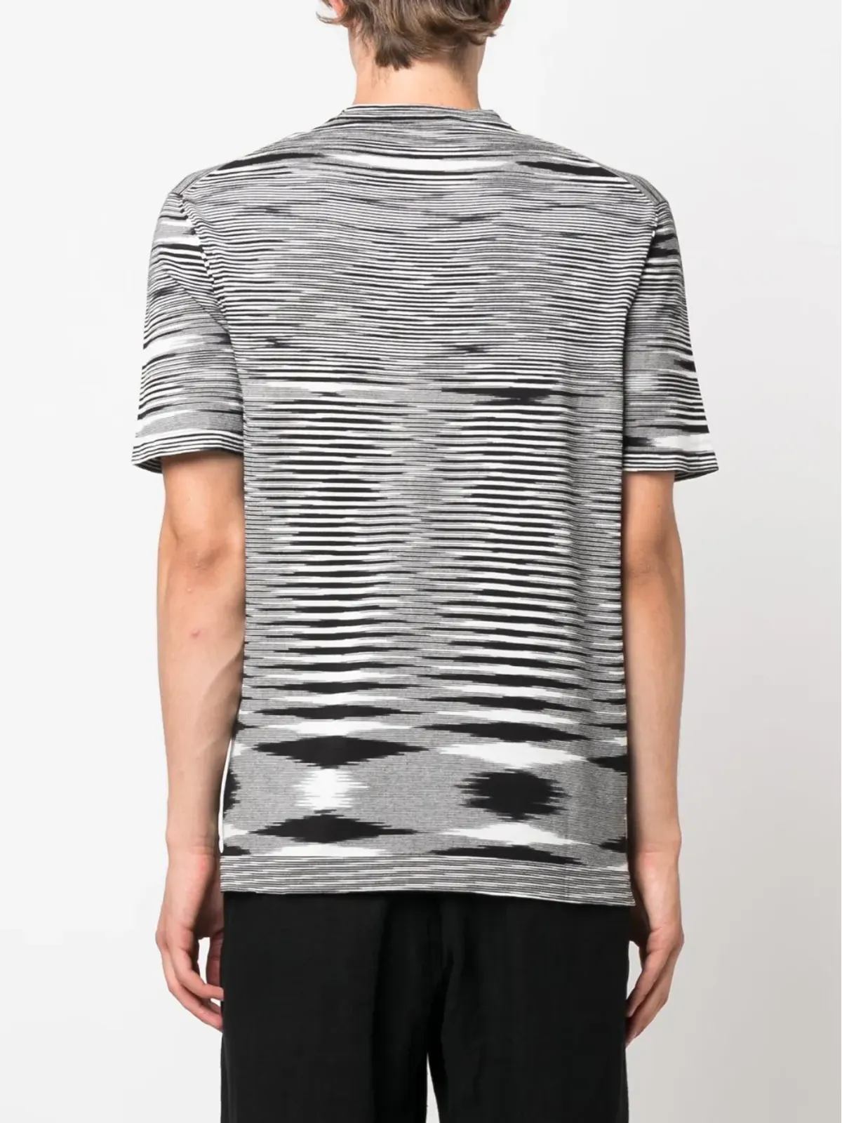 Missoni ミッソーニ ストライプ柄 半袖 Tシャツ ブラック - 画像4