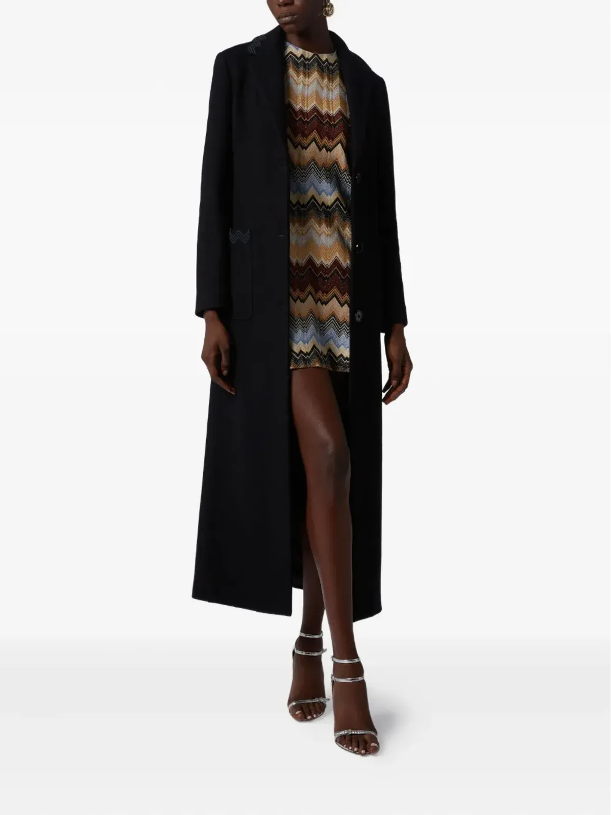 Missoni ボタン留めコート - 画像2