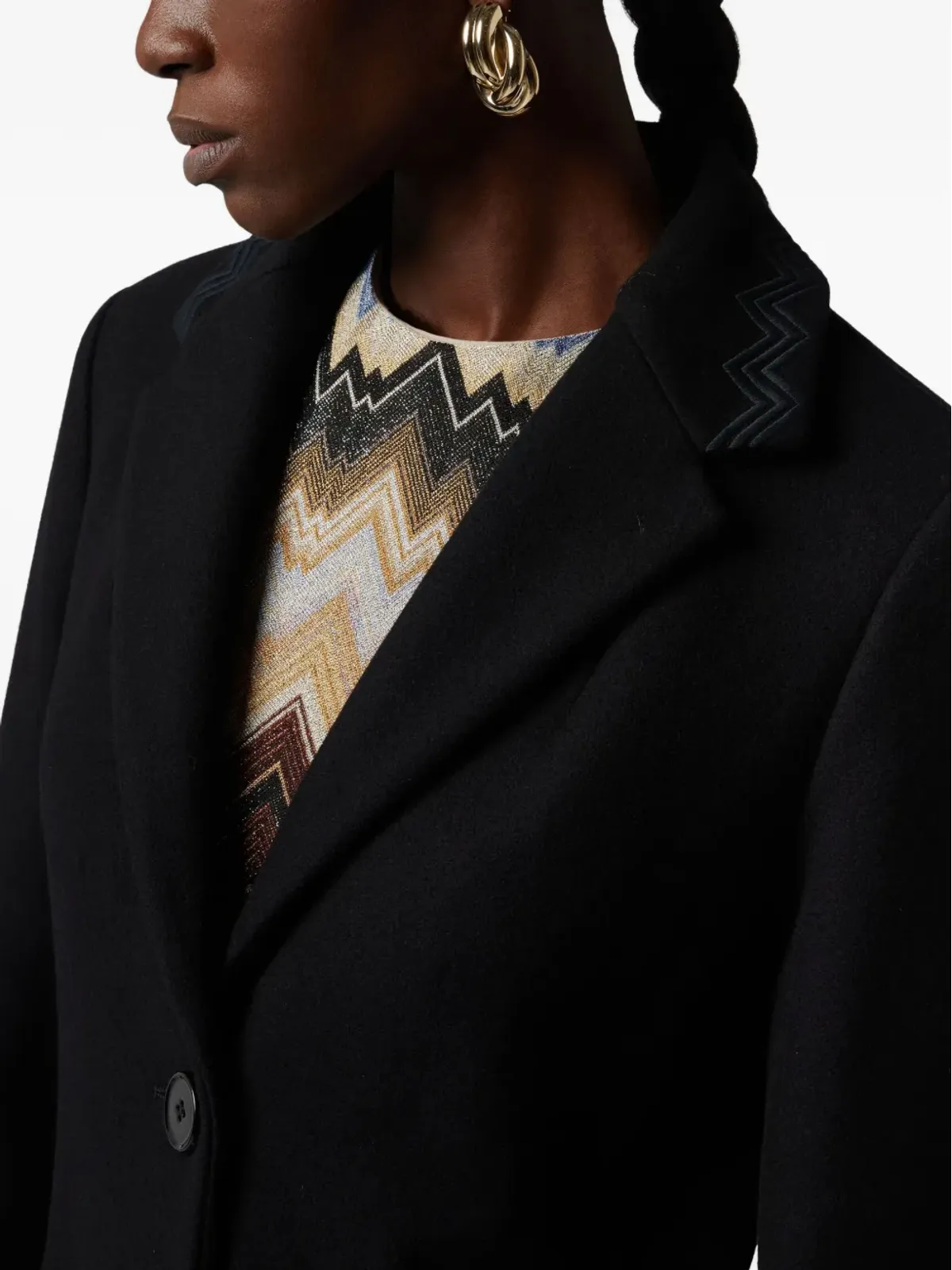 Missoni ボタン留めコート - 画像4