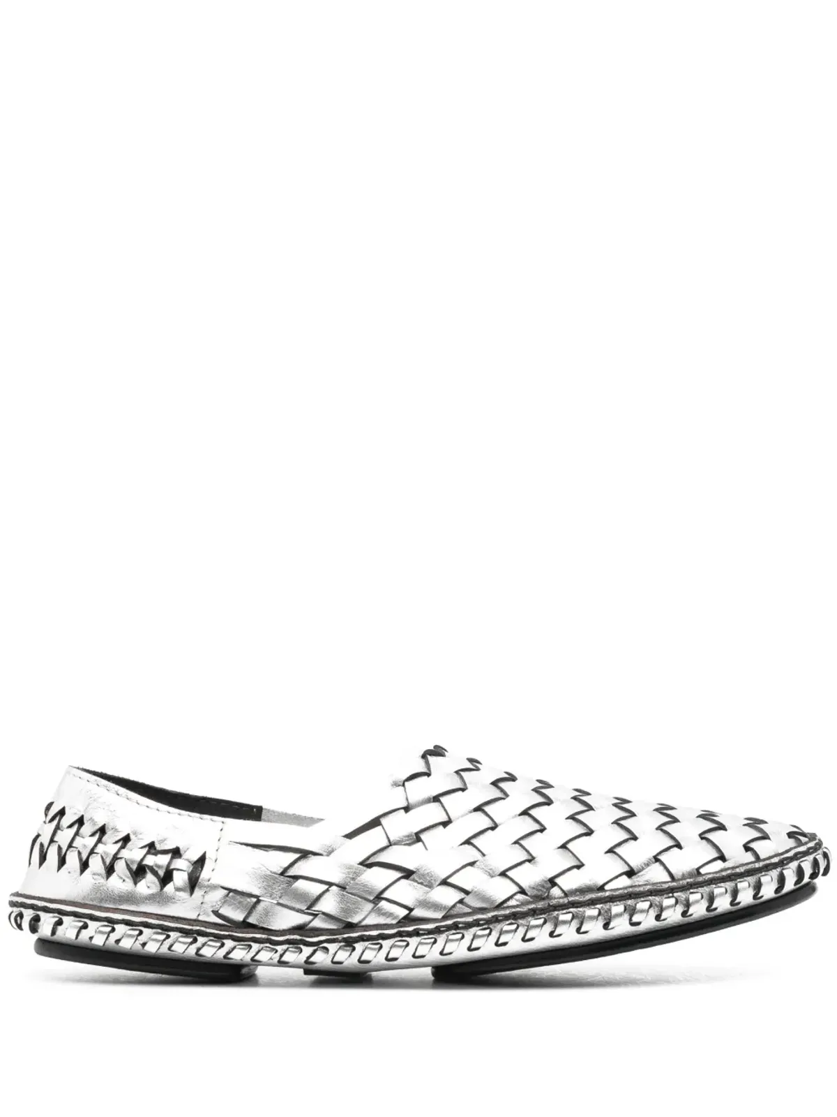 Saint Laurent ニール ウーブン メタリック ローファー - 画像1
